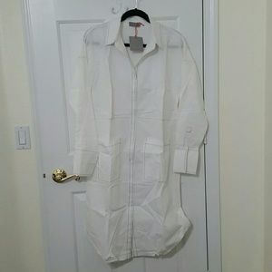 Tweed Whitney White Shirt Dress Size M